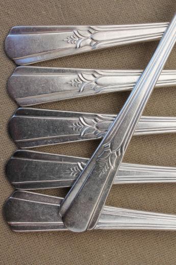 photo of vintage silver plate flatware set, Sovereign Wm Rogers International silver #5