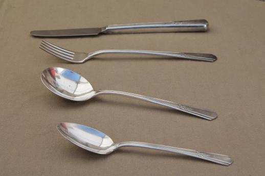 photo of vintage silver plate flatware set, Sovereign Wm Rogers International silver #8