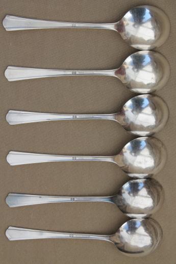 photo of vintage silver plate flatware set, Sovereign Wm Rogers International silver #11