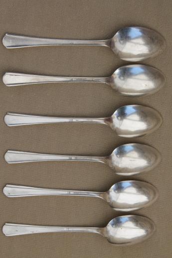 photo of vintage silver plate flatware set, Sovereign Wm Rogers International silver #13