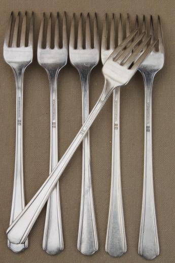 photo of vintage silver plate flatware set, Sovereign Wm Rogers International silver #15