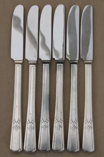 photo of vintage silver plate flatware set, Sovereign Wm Rogers International silver #16