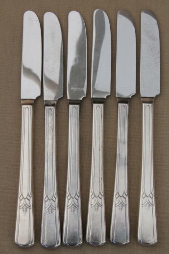 photo of vintage silver plate flatware set, Sovereign Wm Rogers International silver #17