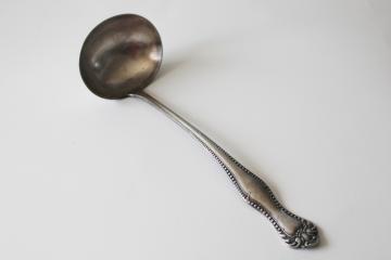 catalog photo of vintage silver plate punch bowl ladle for wedding, holiday entertaining