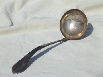 catalog photo of vintage silver plate punch ladle, nice for any glass punch bowl set!