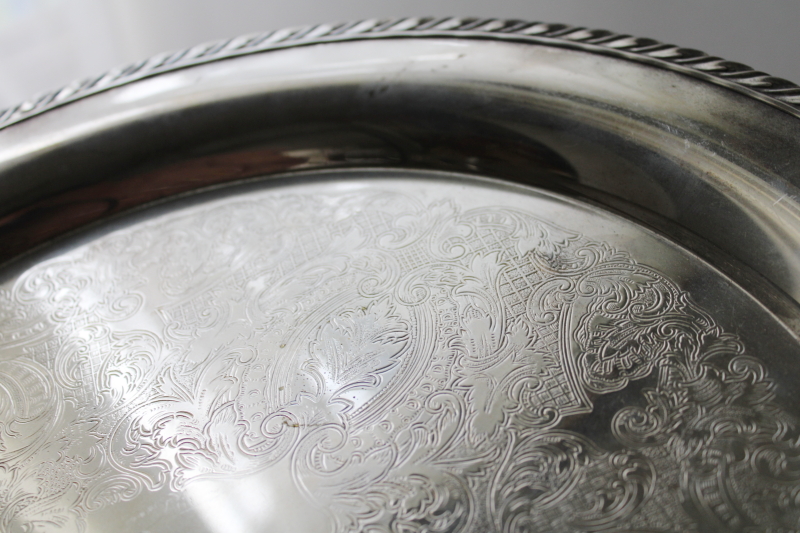 photo of vintage silver plate tray trophy engraved Grand Champion Grey Brahman Bull Washington County Fair  #3