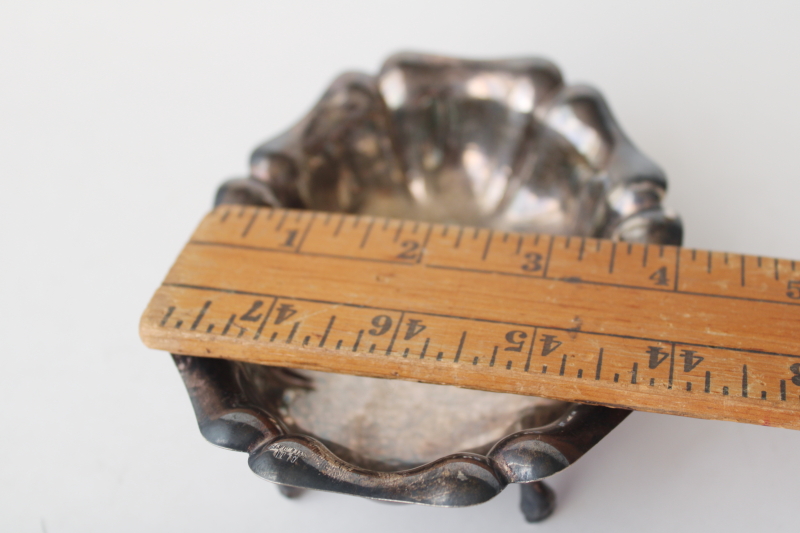 photo of vintage silver plated paw foot dish, fancy ornate soap dish french country style  #5