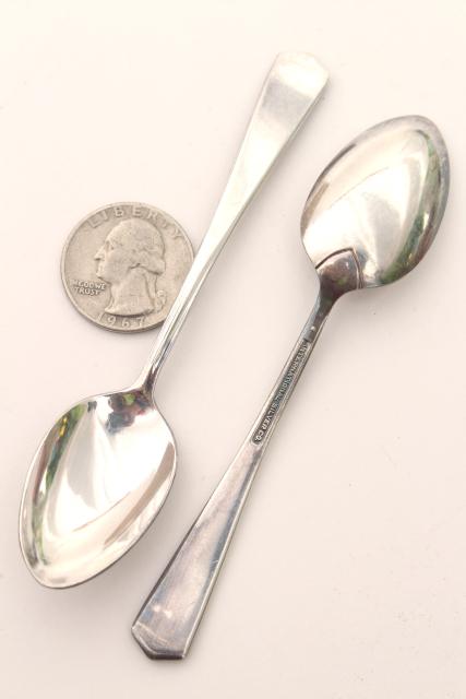 photo of vintage silverplated demitasse spoon set, International silver tiny spoons #5