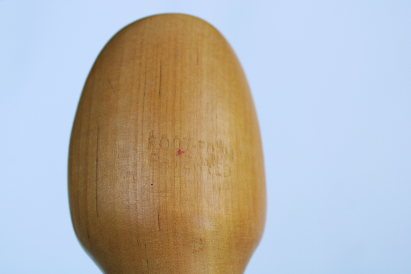 photo of vintage sock darner mender, carved wood foot form shape to fit socks toes #5