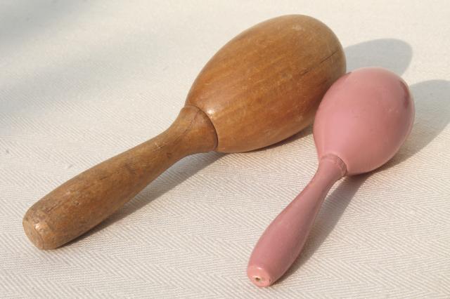 photo of vintage sock darners & wood darning eggs, mending sewing tools including rare child's size darner #6