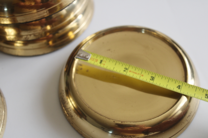 photo of vintage solid brass Chinese ginger jar bowl foot stands, display base or risers lot of 6  #6