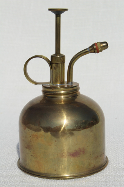 photo of vintage solid brass atomizer spray plant mister, houseplant misting watering can #5