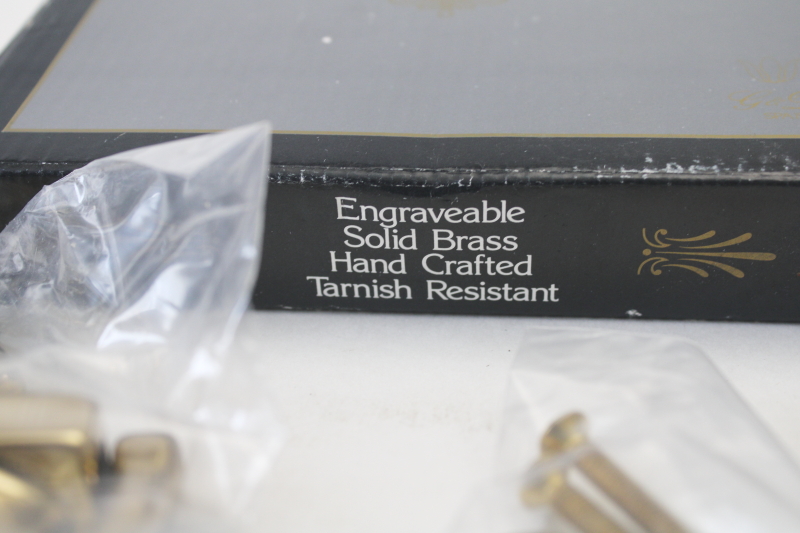 photo of vintage solid brass door knocker new in box, shiny polished bright golden brass made in Spain  #2