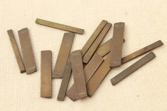 photo of vintage solid brass engraving scribe letters, antique font alphabet & numbers letter tiles  #2