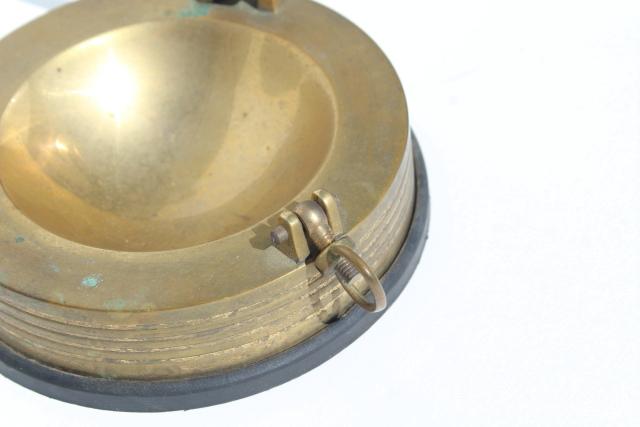 photo of vintage solid brass porthole ashtray, nautical yacht club style for boat or beach house #6