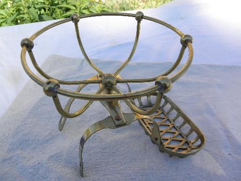 photo of vintage solid brass soap dish, bath tub rack for antique clawfoot bathtub #2