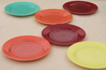 catalog photo of vintage southwest colors, Sierra platonite Hazel Atlas glass salad plates