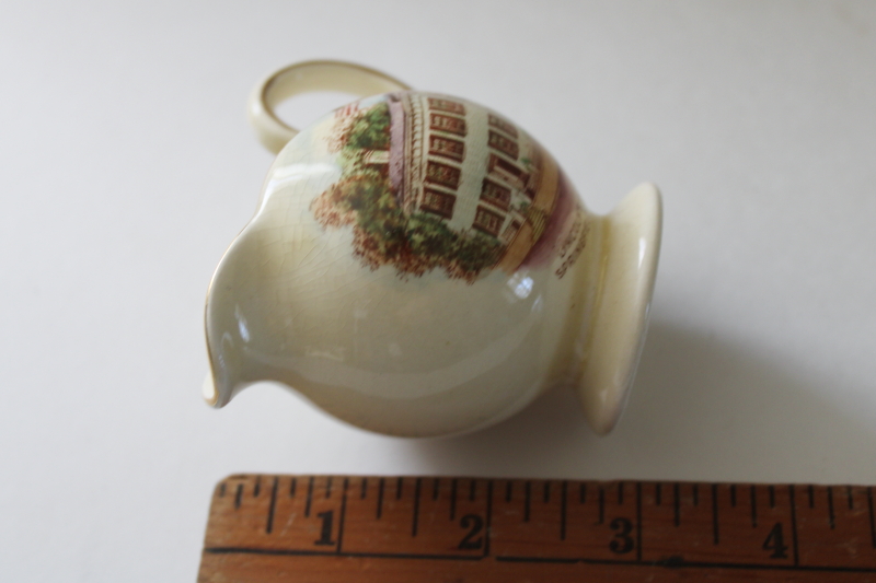 photo of vintage souvenir of Abraham Lincoln's Home Springfield Illinois, Royal Winton china creamer pitcher  #5