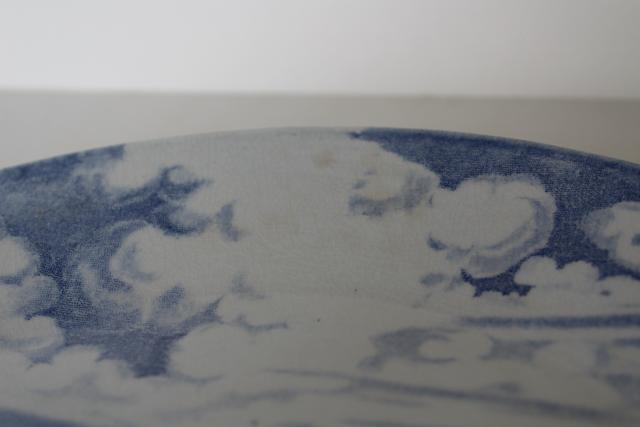 photo of vintage souvenir of Niagara Falls, scenic views blue & white transferware china plate #3