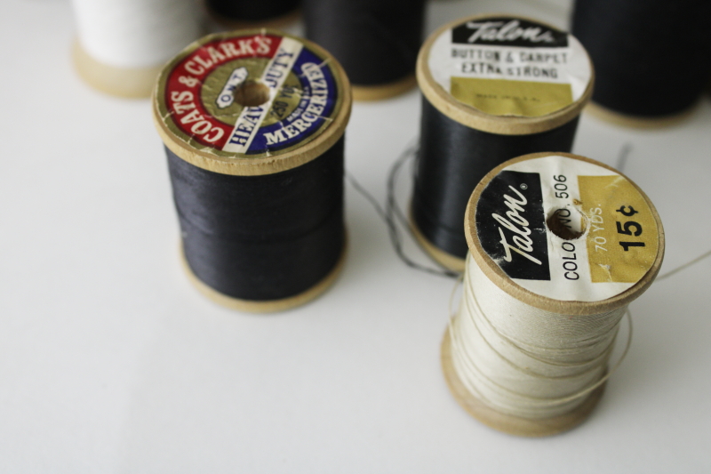 photo of vintage specialty thread lot heavy duty sewing thread & cord, nylon filament, button & carpet thread #3