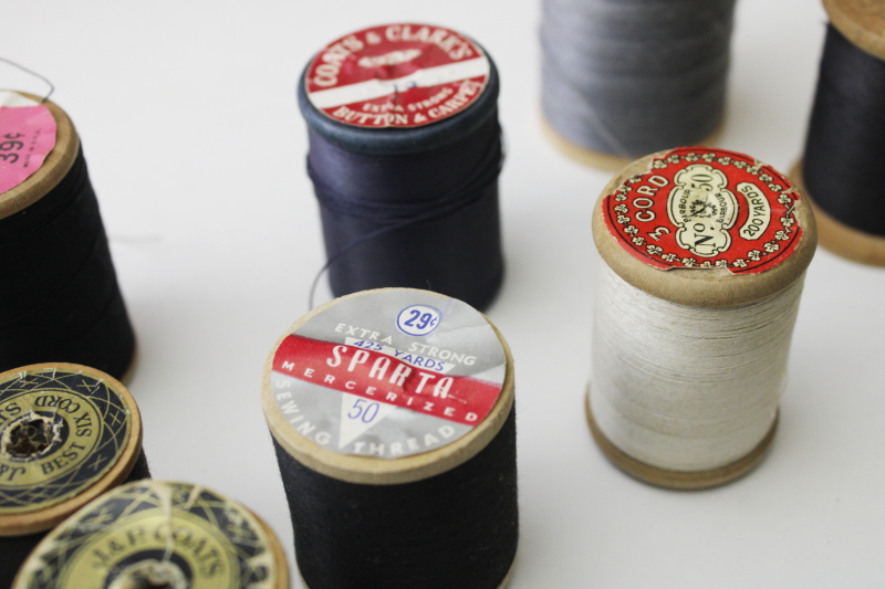 photo of vintage specialty thread lot heavy duty sewing thread & cord, nylon filament, button & carpet thread #5