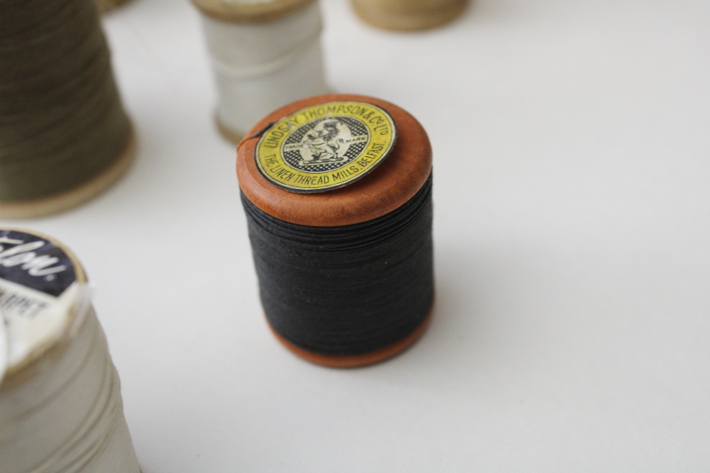 photo of vintage specialty thread lot heavy duty sewing thread & cord, nylon filament, button & carpet thread #7
