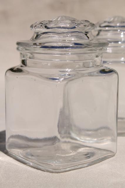 photo of vintage spice rack & set of glass jars w/ lids, 12 small bottles for tiny treasures or spices #8