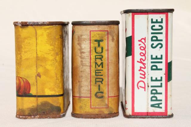 photo of vintage spice tins, autumn harvest kitchen spices, pumpkin & apple pie graphics #5