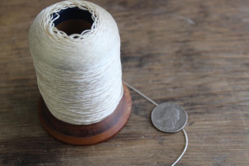 photo of vintage spool of nylon cord, strong heavy duty sewing thread for feed bag stitching #1