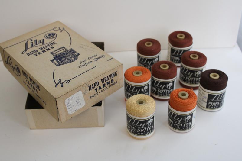 photo of vintage spools of Lily pearl cotton crochet thread, embroidery floss or weaving cord #3