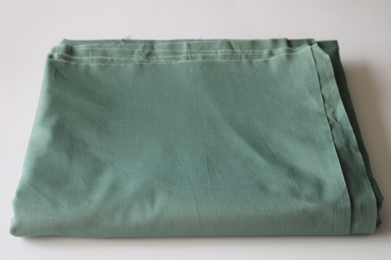 photo of vintage spruce green cotton fabric, extra wide material for quilting or home decor sewing #1