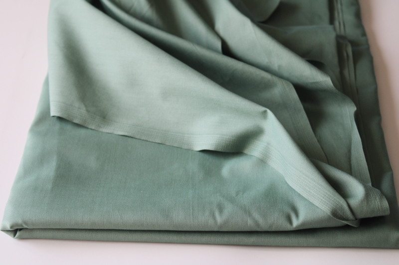 photo of vintage spruce green cotton fabric, extra wide material for quilting or home decor sewing #2