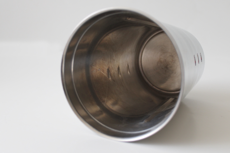 photo of vintage stainless steel milkshake cup for a malt mixer #2