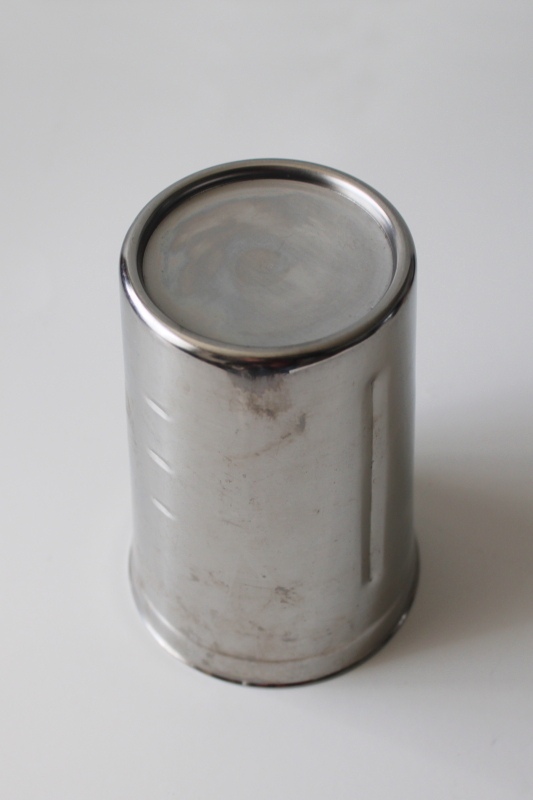 photo of vintage stainless steel milkshake cup for a malt mixer #3