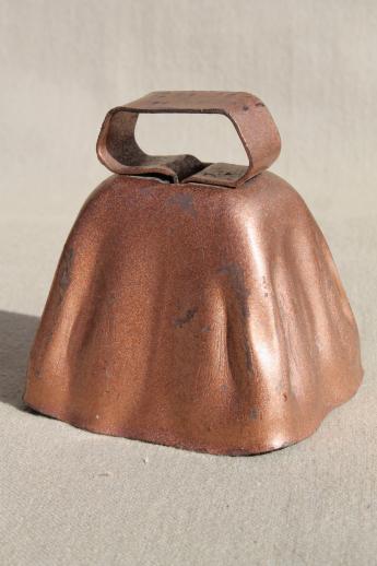 photo of vintage steel cowbells, goat or sheep collar bells Kentucky cow bell style #2