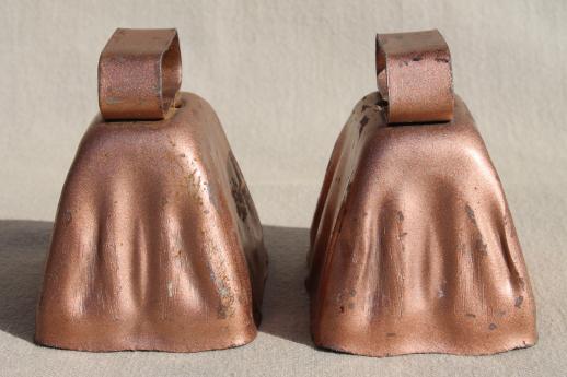 photo of vintage steel cowbells, goat or sheep collar bells Kentucky cow bell style #4