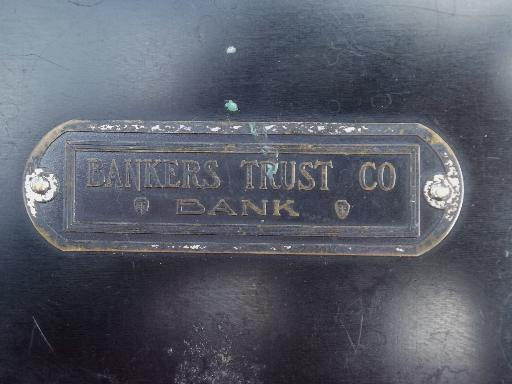 photo of vintage steel document & deed boxes, lot of three old bank boxes #4