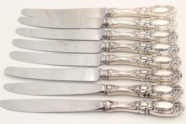 photo of vintage sterling silver flatware, Towle King Richard 1932 service for 8 w/ serving pieces #2