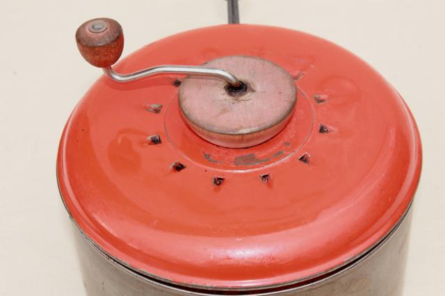 photo of vintage stovetop corn popper hand crank popcorn maker for wood stove or camping  #7