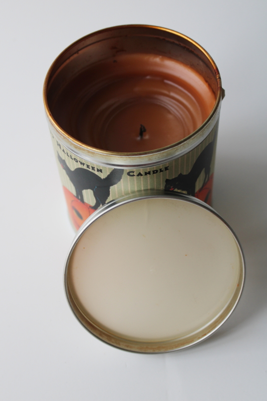 photo of vintage style print tin Happy Halloween Aunt Sadie's candle  #3