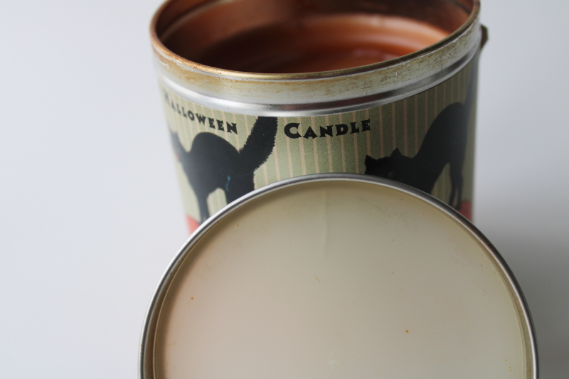 photo of vintage style print tin Happy Halloween Aunt Sadie's candle  #4