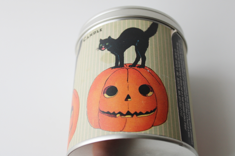 photo of vintage style print tin Happy Halloween Aunt Sadie's candle  #5