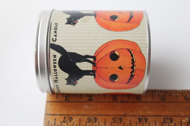 photo of vintage style print tin Happy Halloween Aunt Sadie's candle  #6