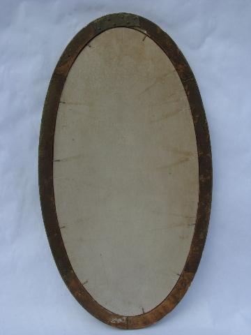 photo of vintage sycamore trail print, antique ornate gold oval gesso wood frame #3