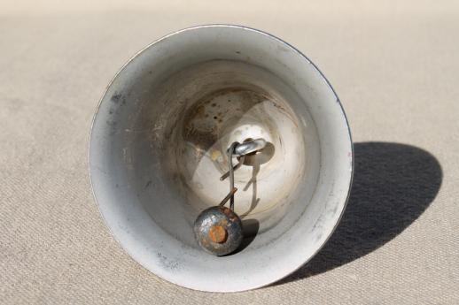 photo of vintage table bell with green bakelite handle, old store counter service bell #4