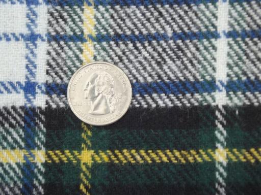 photo of vintage tartan plaid wool / rayon fabric, blanket fabric or coat material #3