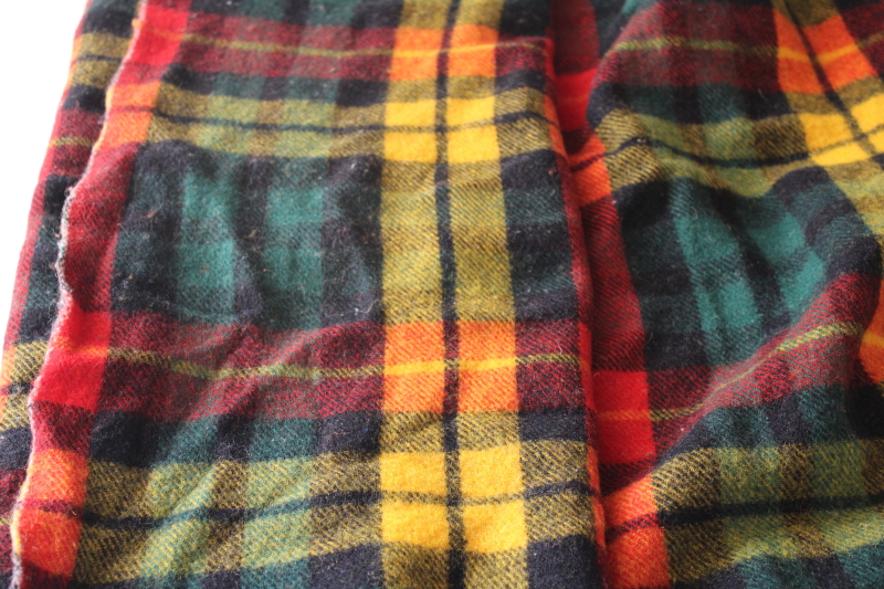 photo of vintage tartan plaid wool throw, camping, stadium or picnic blanket, rustic fall decor  #6
