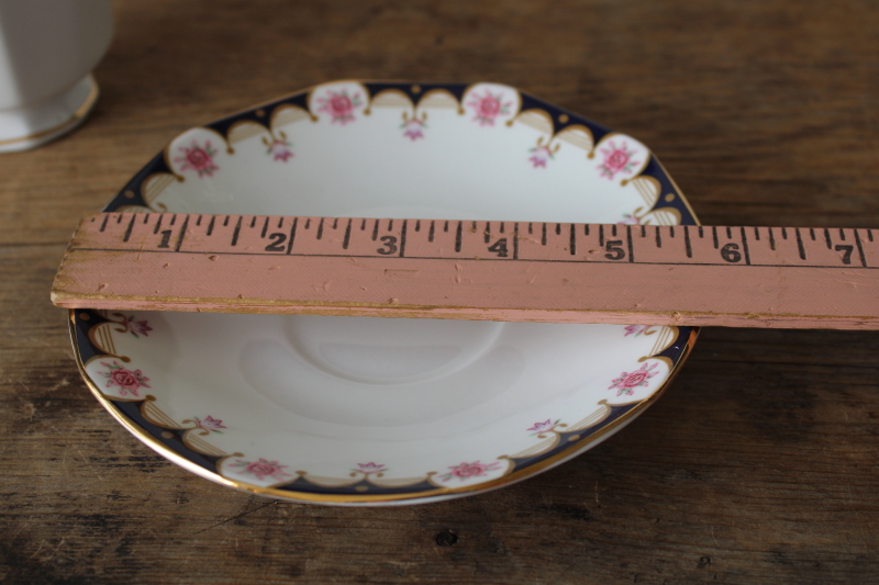 photo of vintage tea cup & saucer Rosina Queen's fine bone china Regent pattern made in England  #6