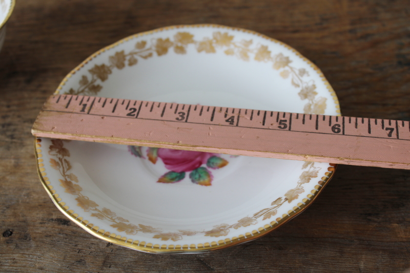 photo of vintage tea cup & saucer Royal Chelsea fine bone china pink moss rose floral  #6