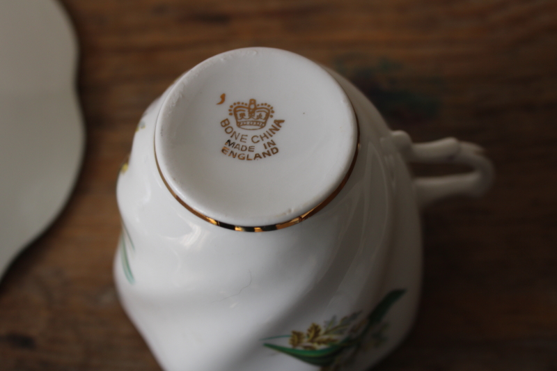 photo of vintage tea cup & saucer lily of the valley lilies floral English bone china  #5